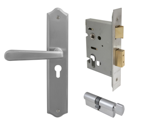 Windsor Premium NZ Villa Longplate Traditional Entrance Set - E48 Priced Per Set- Available in 13 Colours