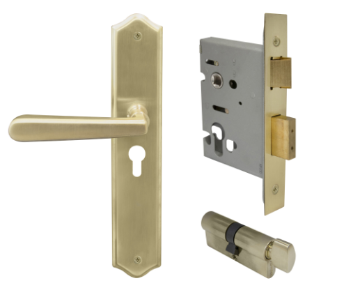 Windsor Premium NZ Villa Longplate Traditional Entrance Set - E48 Priced Per Set- Available in 13 Colours