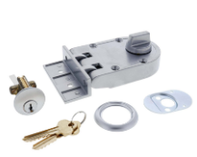Carbine Australia Rim Type Single Cylinder Deadlock 6 pin C4 - Anti Jemmy - Vertical Bolt  Silver
