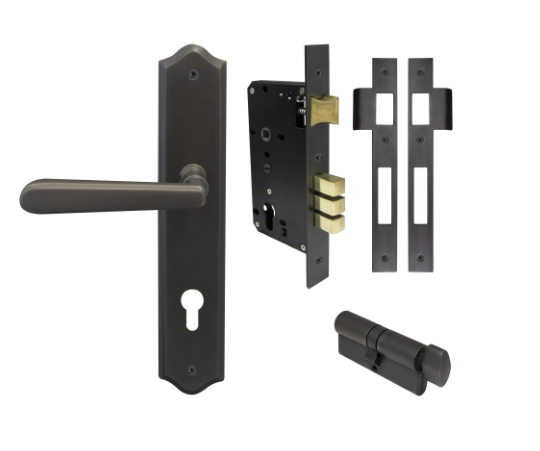 Windsor Premium NZ Villa Longplate Traditional Entrance Set - E85 Priced Per Set- Available in 13 Colours