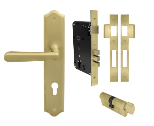 Windsor Premium NZ Villa Longplate Traditional Entrance Set - E85 Priced Per Set- Available in 13 Colours