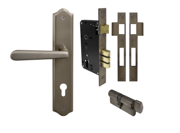 Windsor Premium NZ Villa Longplate Traditional Entrance Set - E85 Priced Per Set- Available in 13 Colours