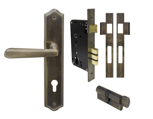 Windsor Premium NZ Villa Longplate Traditional Entrance Set - E85 Priced Per Set- Available in 13 Colours
