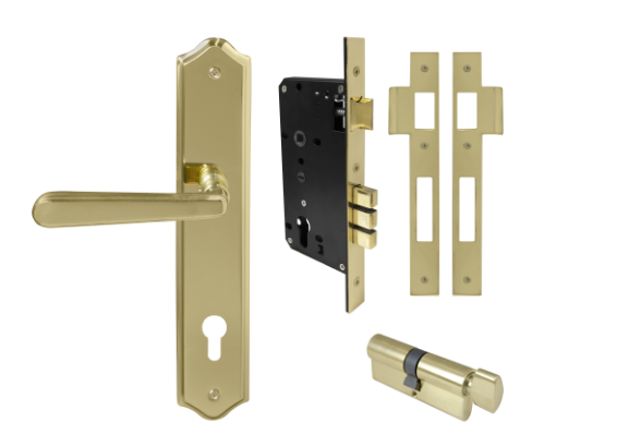 Windsor Premium NZ Villa Longplate Traditional Entrance Set - E85 Priced Per Set- Available in 13 Colours