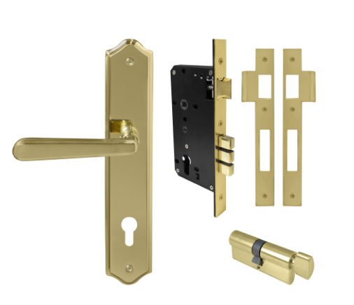 Windsor Premium NZ Villa Longplate Traditional Entrance Set - E85 Priced Per Set- Available in 13 Colours