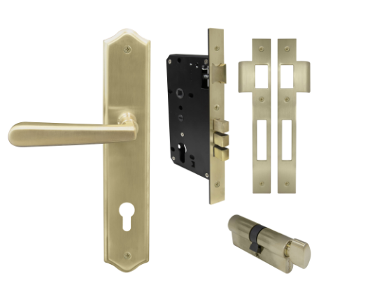 Windsor Premium NZ Villa Longplate Traditional Entrance Set - E85 Priced Per Set- Available in 13 Colours