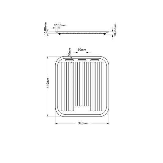 MERCER AT032 BELLA 15MM DRAINER TRAY STAINLESS STEEL