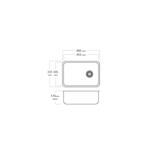 MERCER EC106 AMPIO SINGLE BOWL TOP MOUNT AND UNDER MOUNT WITH & WITHOUT OVERFLOW 304 & 316