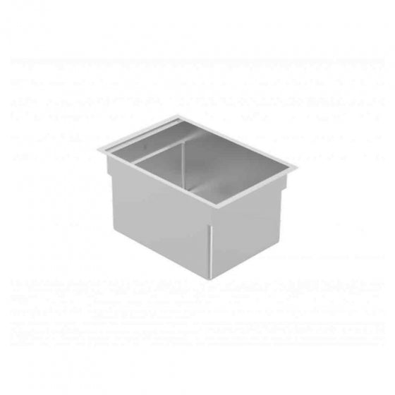 BURNS & FERALL ZOMODO IQN285 INTEGRATO Q BAR PREP SINK SINGLE SS BOWL WITH ACCESSORIES ICE BUCKET AND FIBER ROCK FULL SINK COVER