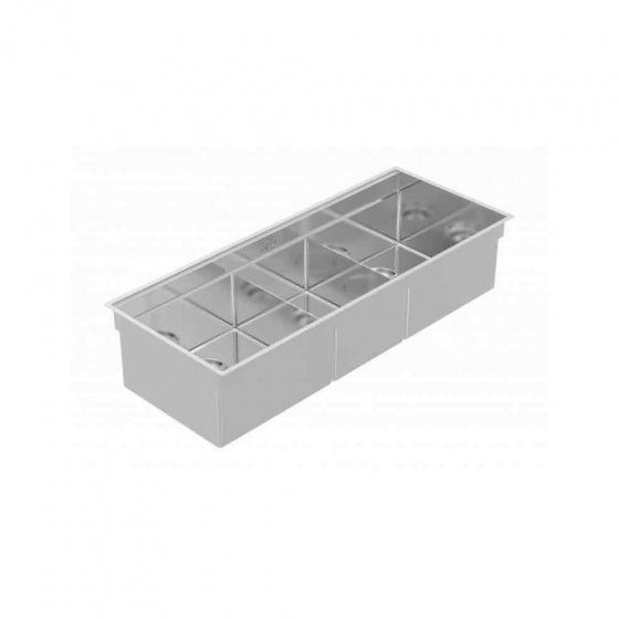 BURNS & FERALL ZOMODO IQN400T INTEGRATO Q TRIPLE BOWL SINK 40/20/40 STAINLESS STEEL WITH ACCESSORIES