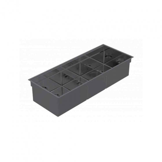 BURNS & FERALL ZOMODO IQN400T-BP INTEGRATO Q TRIPLE BOWL SINK 40/20/40 STAINLESS STEEL - BLACK PEARL WITH ACCESSORIES