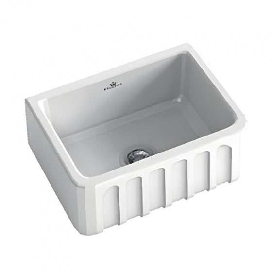 BURNS & FERALL CHAMBORD LOUIS I FIRECLAY SINGLE BUTLER SINK WITH FLUTED FASCIA