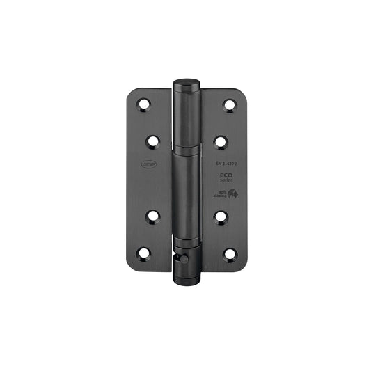IN.05.040 Spring Hinge Soft Close Finish: Stainless Steel/ Titanium Black