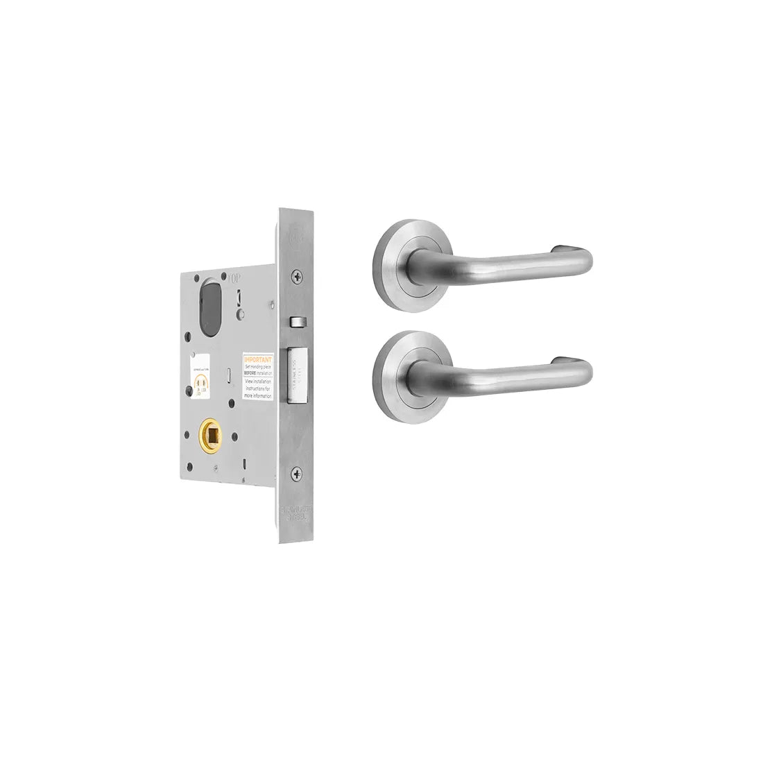 MILES NELSON COMMERCIAL ROUND ROSE PASSAGE TRADE KIT WITH INCLUDES KEY MNC5409,MNCR53/90 - SATIN CHROME ON BRASS PRICED PER SET