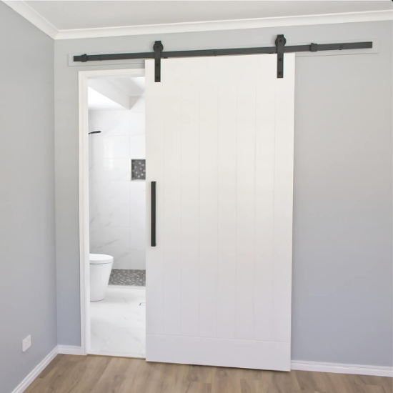 Cowdroy Barn Door Sliding Track System 90kg Single for Internal Doors Track Set for One Sliding Door and components 90kg