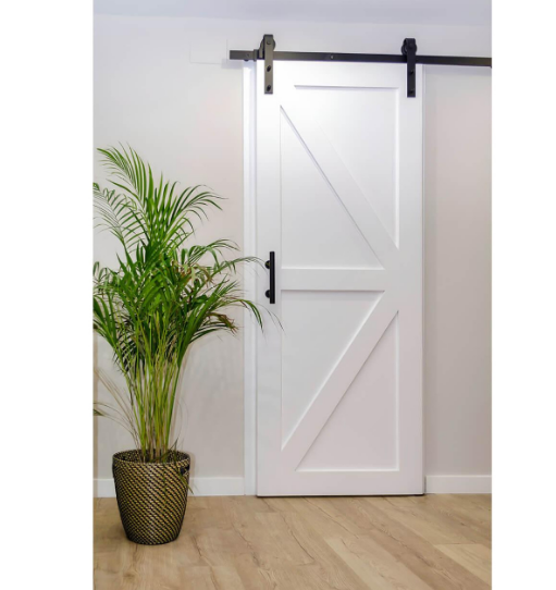 Cowdroy Barn Door Sliding Track System 90kg Single for Internal Doors Track Set for One Sliding Door and components 90kg