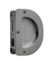 Cowdroy Polaris Sliding Door Locks, Privacy Latch, Passage Pull & Connector Latch Pack of 1- Polished Chrome & Polished Brass