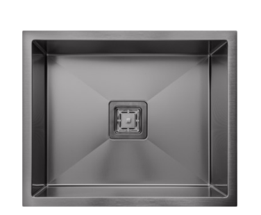 Blanco Germany Linen Squareline Sinks, Single Laundry Bowl ( 550 x 450 x 250mm ) Width 600mm Finish Stainless Steel and Gun Metal