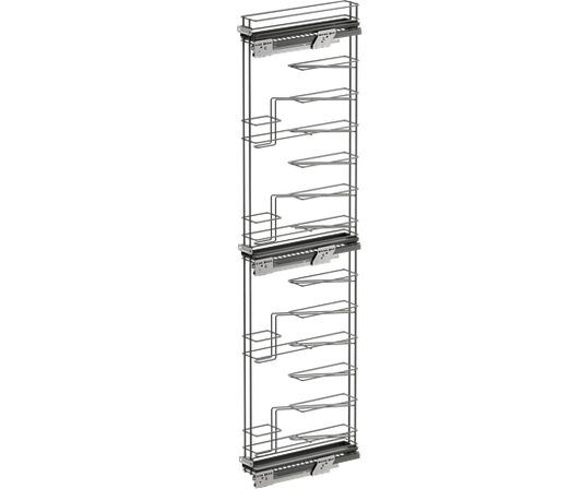 Tanova Vauth Sagel TAL Rack Tall Pull Out Wiro Style - Height 1750mm - Cabinet 150mm - 5 Baskets and 16 Bottles- Lava Grey