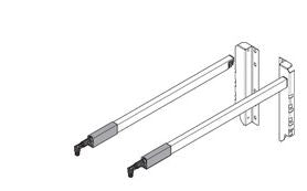 Blum TANDEMBOX antaro longside gallery rail (upper) and height D back fixing bracket, NL=500 mm, 20 pairs x 500 ,550mm ( length 2 option ) back brackets & gallery rails)