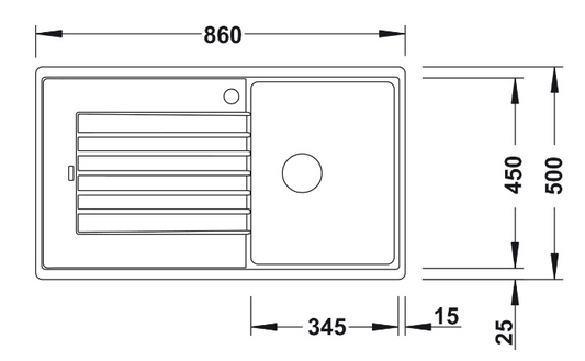 Blanco Germany Chopping Board Plastic 540 x 260mm - White