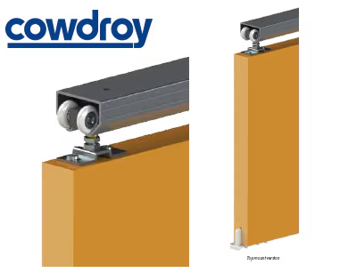 Cowdroy Forerunner Sliding Track System 50kg Single for Internal Doors Track Set for One Sliding Door and components 50kg