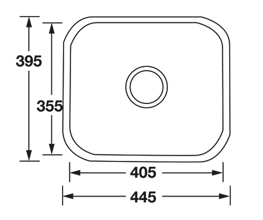 Blanco Germany Undermount Sink, Single Bowl  ( Length 445mm x Width 395mm ) Stainless steel finish