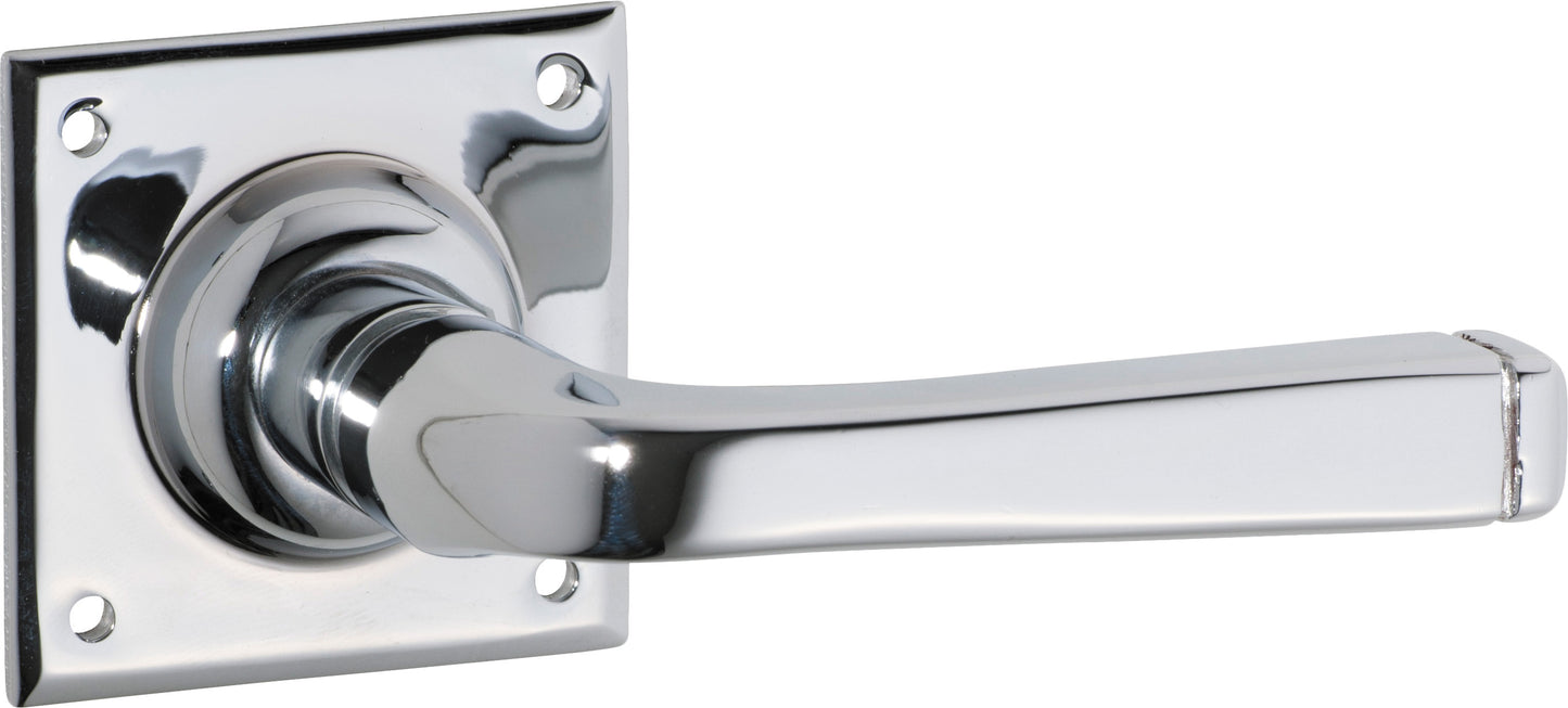 Door Lever Menton Square Rose Pair Chrome Plated H60xW60xP70mm