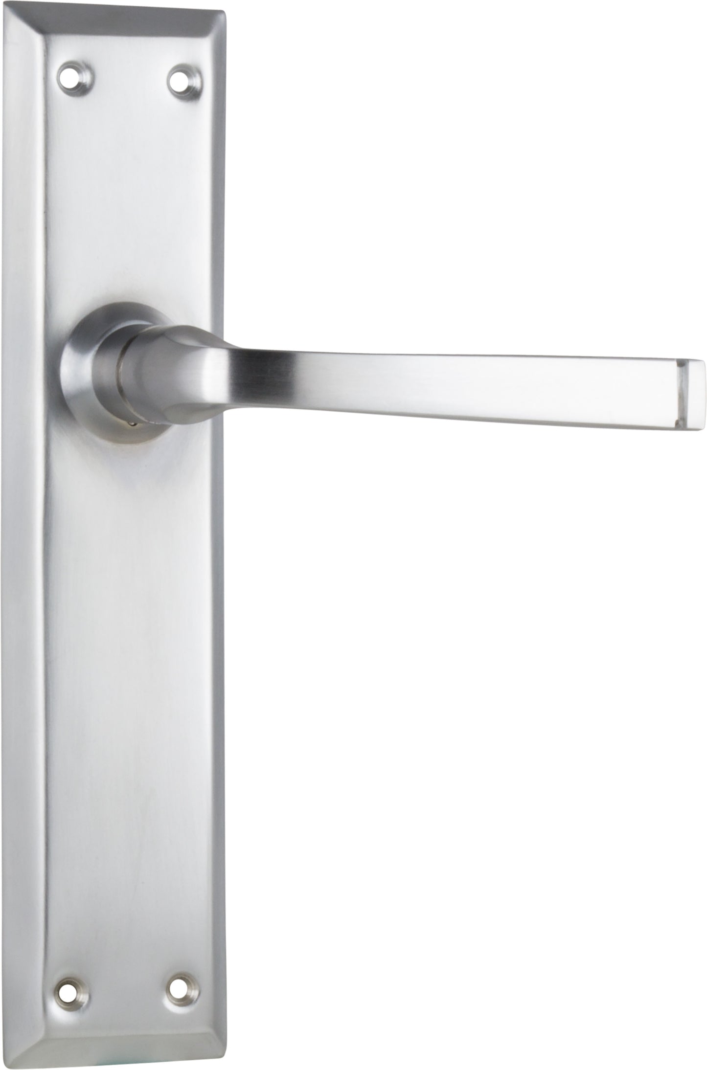Door Lever Menton Latch Pair Satin Chrome H225xW50xP75mm