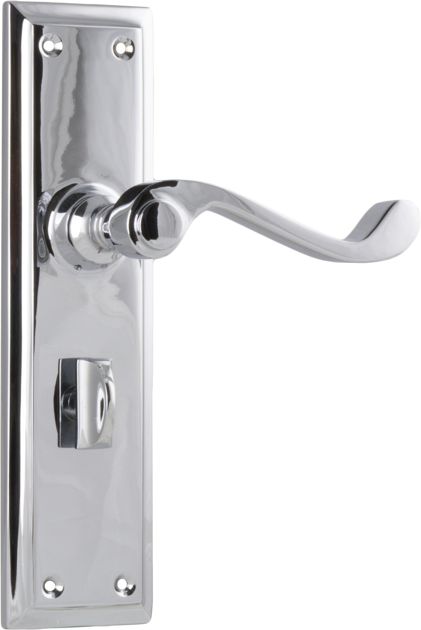 Door Lever Milton Privacy Pair Chrome Plated H200xW50xP68mm