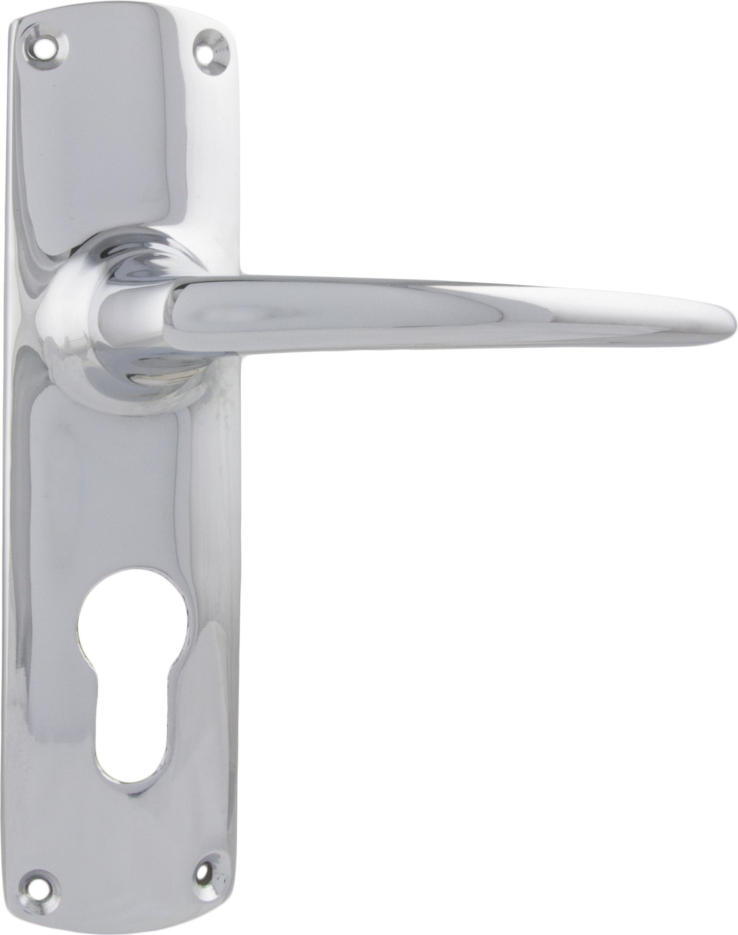 Door Lever Retro Euro Pair Chrome Plated H150xW40xP57mm