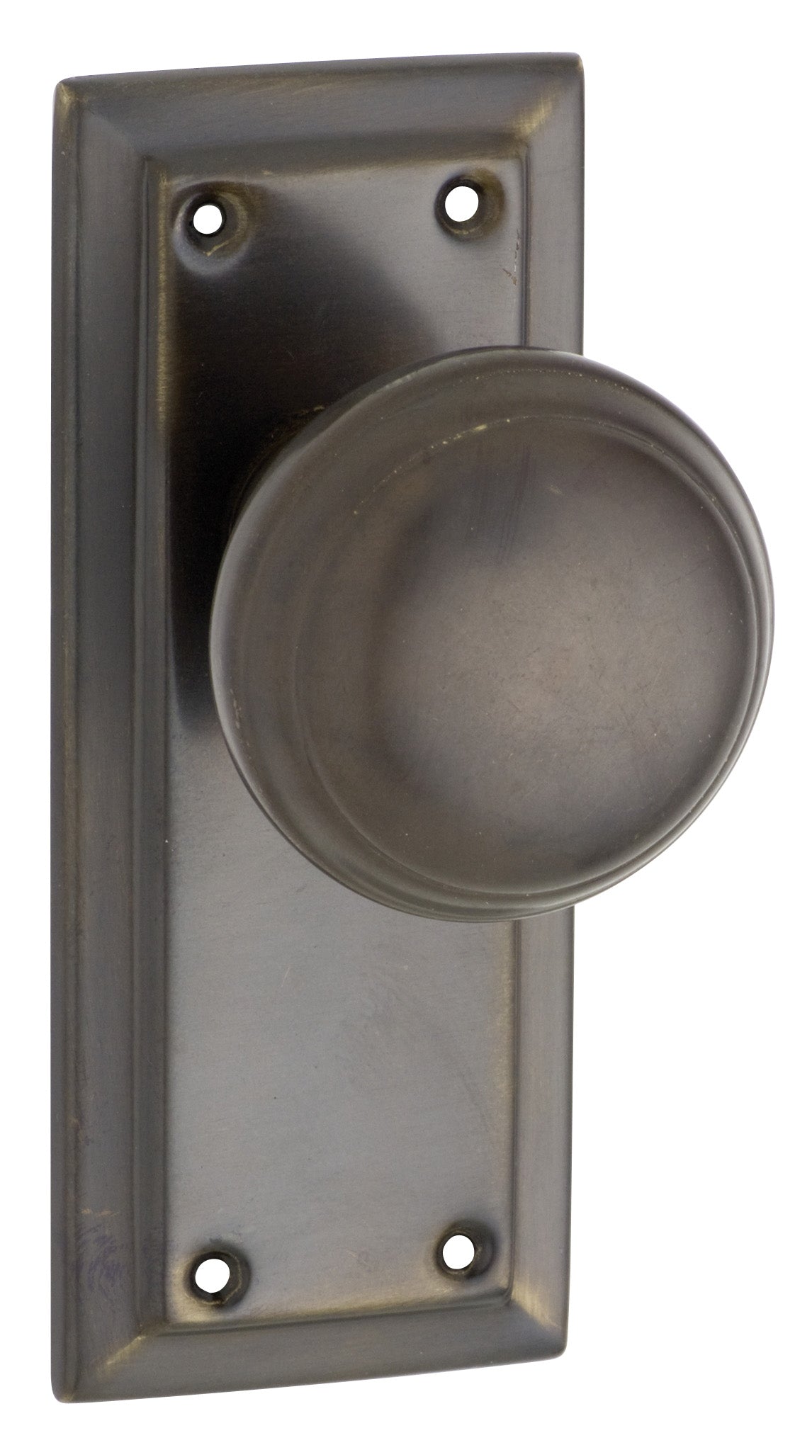 Door Knob Richmond Latch Pair Antique Brass H125xW50xP62mm