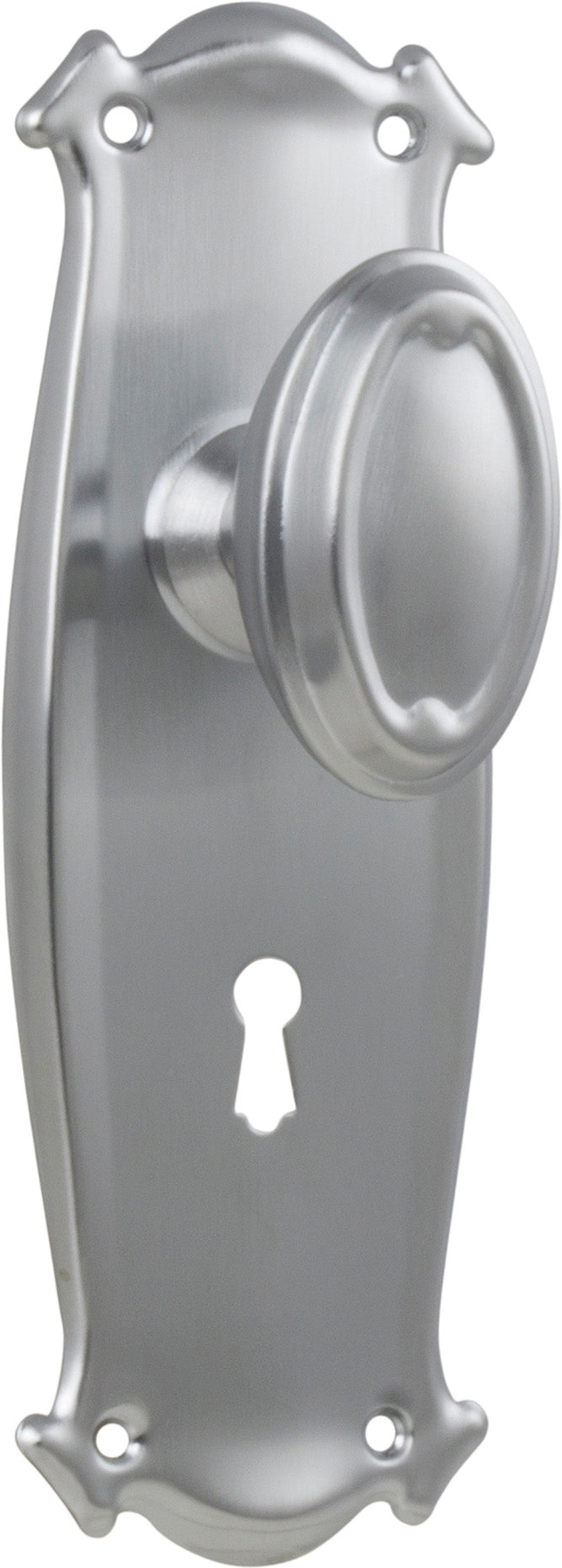 Door Knob Bungalow Lock Pair Satin Chrome H197xW68xP60mm