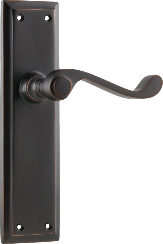 Door Lever Milton Latch Pair Antique Copper H200xW50xP68mm
