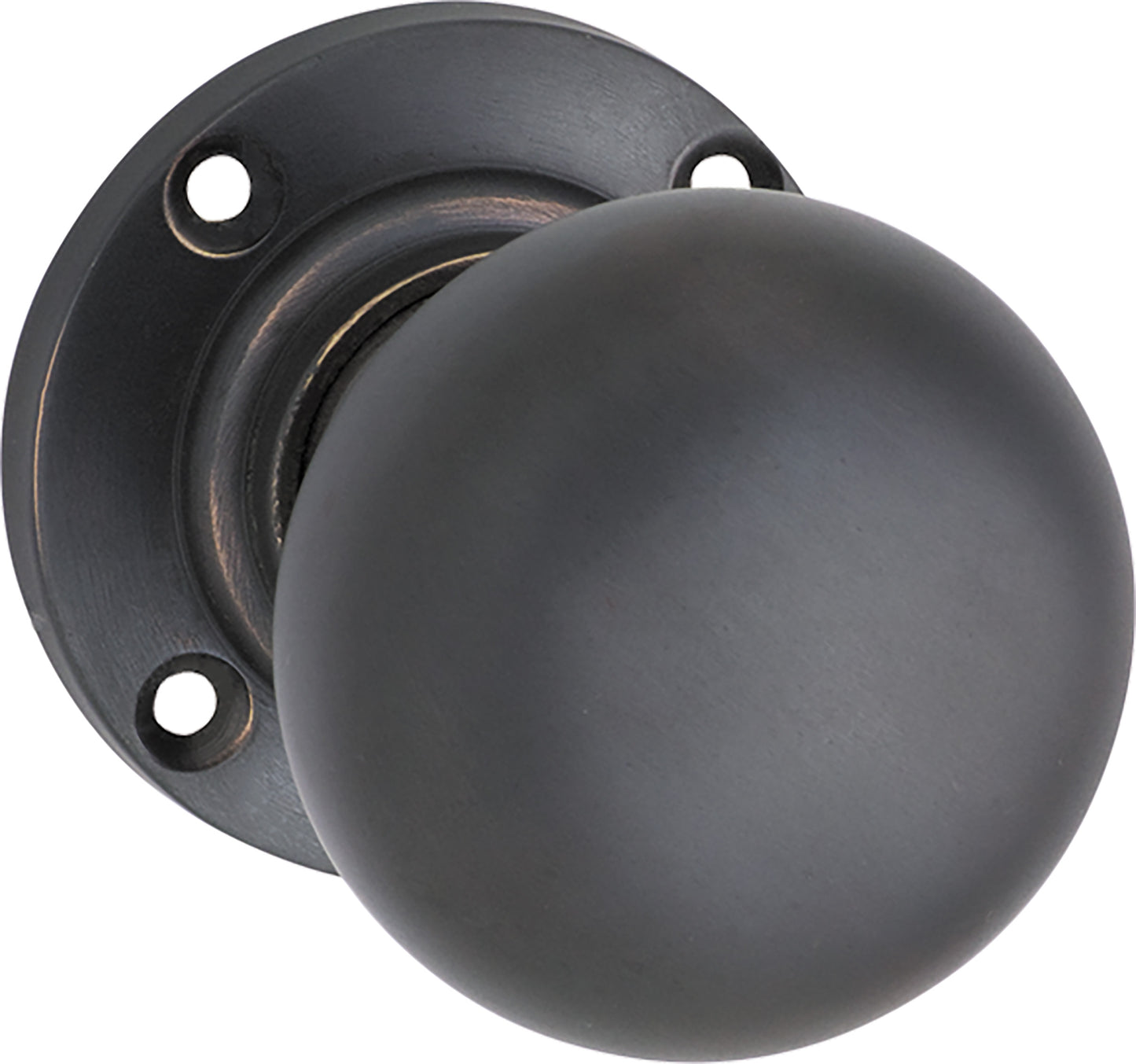 Door Knob Victorian Round Rose Pair Antique Copper D54xP65mm BP57mm