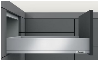Blum Legrabox pure kitset stainless steel Length 400mm x 106mm - 257mm ( height 4 Options) 40kg