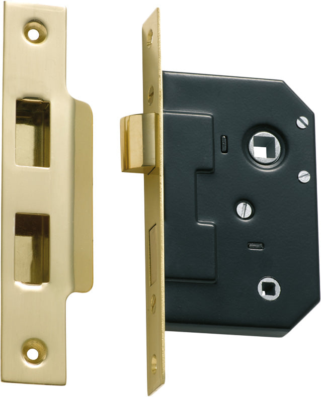 Mortice Lock Privacy Polished Brass CTC57mm Backset 44mm