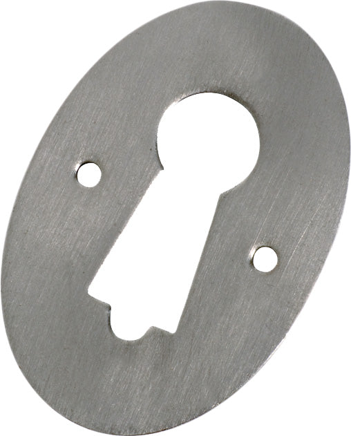 Escutcheon Pressed Satin Chrome H44xW30mm