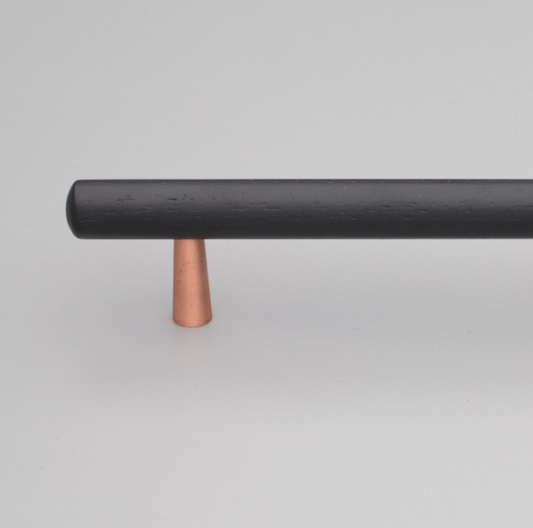 Kethy Tilla Handle 224mm C to C Feet Available In 4 Colours : Black Brass ,Black Copper ,Walnut Brass ,Walnut Copper