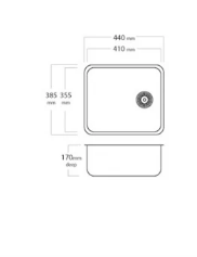 MERCER EC107 BELLA SINGLE BOWL UNDER MOUNT WITH & WITHOUT OVERFLOW 304 & 316