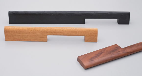 Kethy Astrid Timber D Handle 192mm C to C, O/A 220mm Available In 3 Colours : Black Stain ,Oak ,Walnut