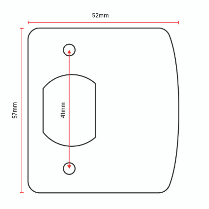 Sylvan Striker Plate Extended to Match Tubular Latches Stainless steel