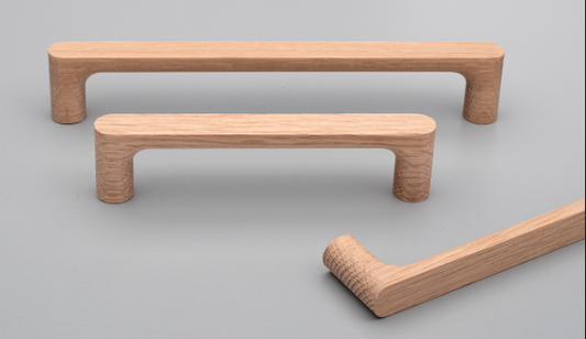 Kethy Pinta Timber D Handle 256mm C to C, O/A 272mm Available In 4 Colours : Walnut ,Black Stain ,Oak ,Oak Raw