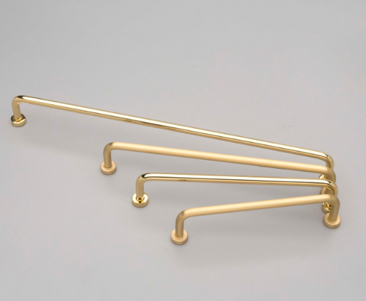 Kethy Lounge Rounded D Handle 192mm C to C Available In 4 Colours : Polished Brass Gloss ,Polished Brass Matt ,Black Paint Matt ,Satin Stainless Steel