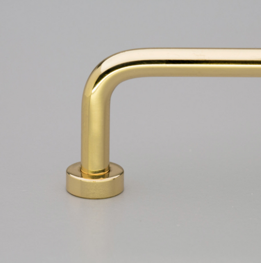 Kethy Lounge Rounded D Handle 128mm C to C Available In 4 Colours : Polished Brass Gloss ,Polished Brass Matt ,Black Paint Matt ,Satin Stainless Steel