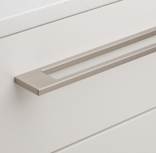 Kethy Keyline Cutout Handle Rectangular C to C Brushed Nickel Available In 2 Sizes : 192mm ,320mm
