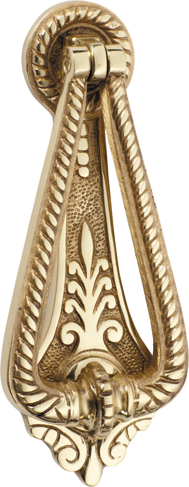 Door Knocker Edwardian Polished Brass H175xW70mm