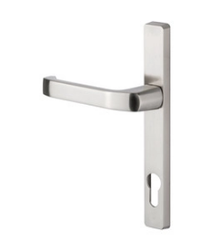 Sylvan Leo Lever Handle Euro Key 202mm Back Plate Available In 4 Colours : Black Powder Coated ,Grey ,Satin Nickel ,White Powder Coated