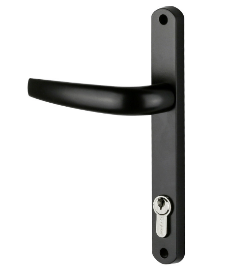 Sylvan Orion Lever Handle Euro Key 240mm Back Plate Available In 4 Colours : Black Powder Coated ,Grey ,Satin Nickel ,White Powder Coated
