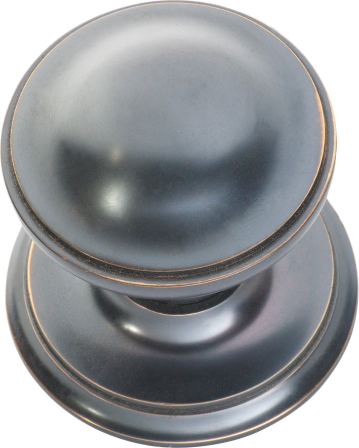 Centre Door Knob Round Antique Copper P86mm Backplate 85mm